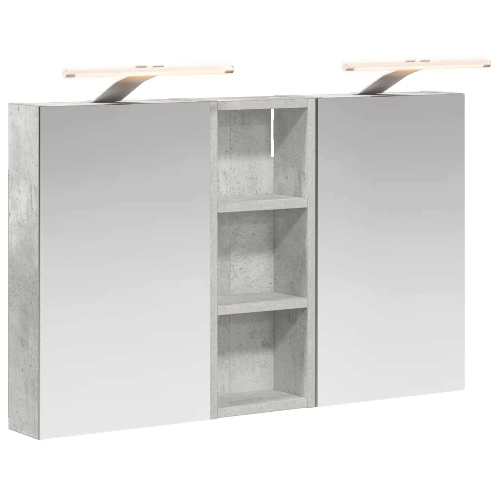 Set ormarića za kupaonicu S LED lampica 3 pcs 80 x 10,5 x 50 cm