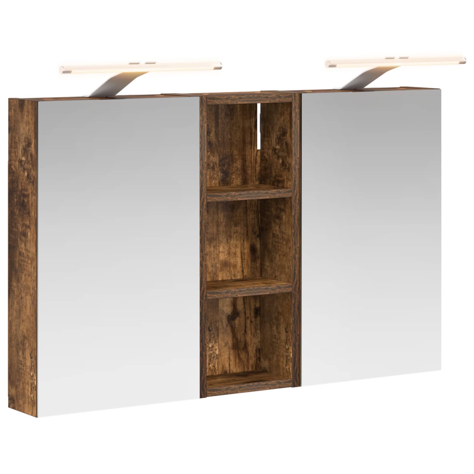 Set ormarića za kupaonicu S LED lampica 3 pcs 80 x 10,5 x 50 cm