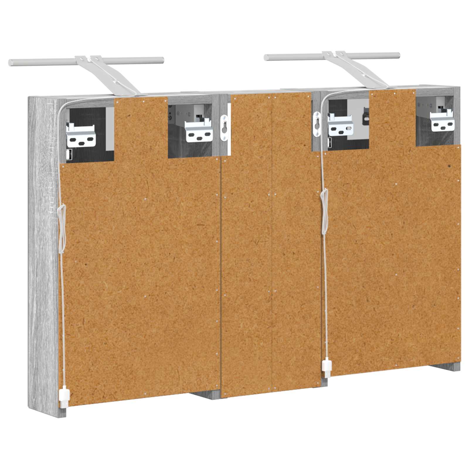 Set ormarića za kupaonicu S LED lampica 3 pcs 80 x 10,5 x 50 cm