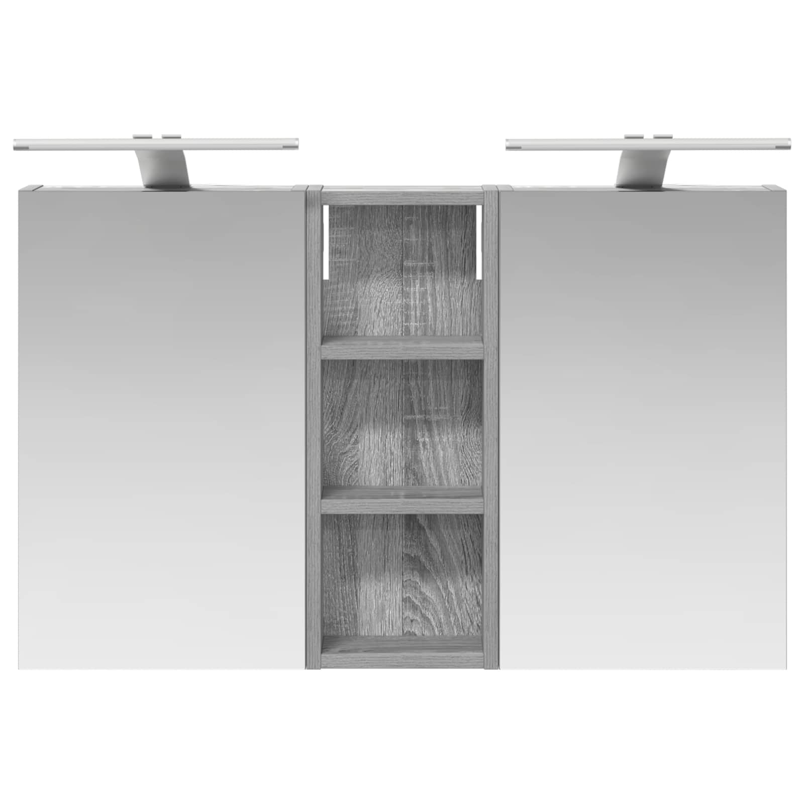 Set ormarića za kupaonicu S LED lampica 3 pcs 80 x 10,5 x 50 cm