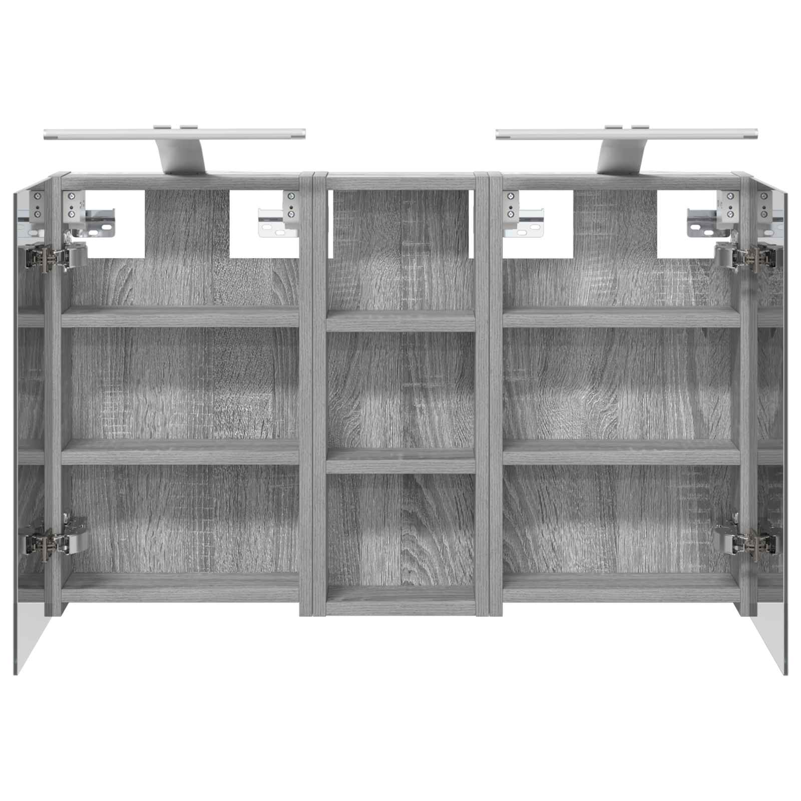 Set ormarića za kupaonicu S LED lampica 3 pcs 80 x 10,5 x 50 cm