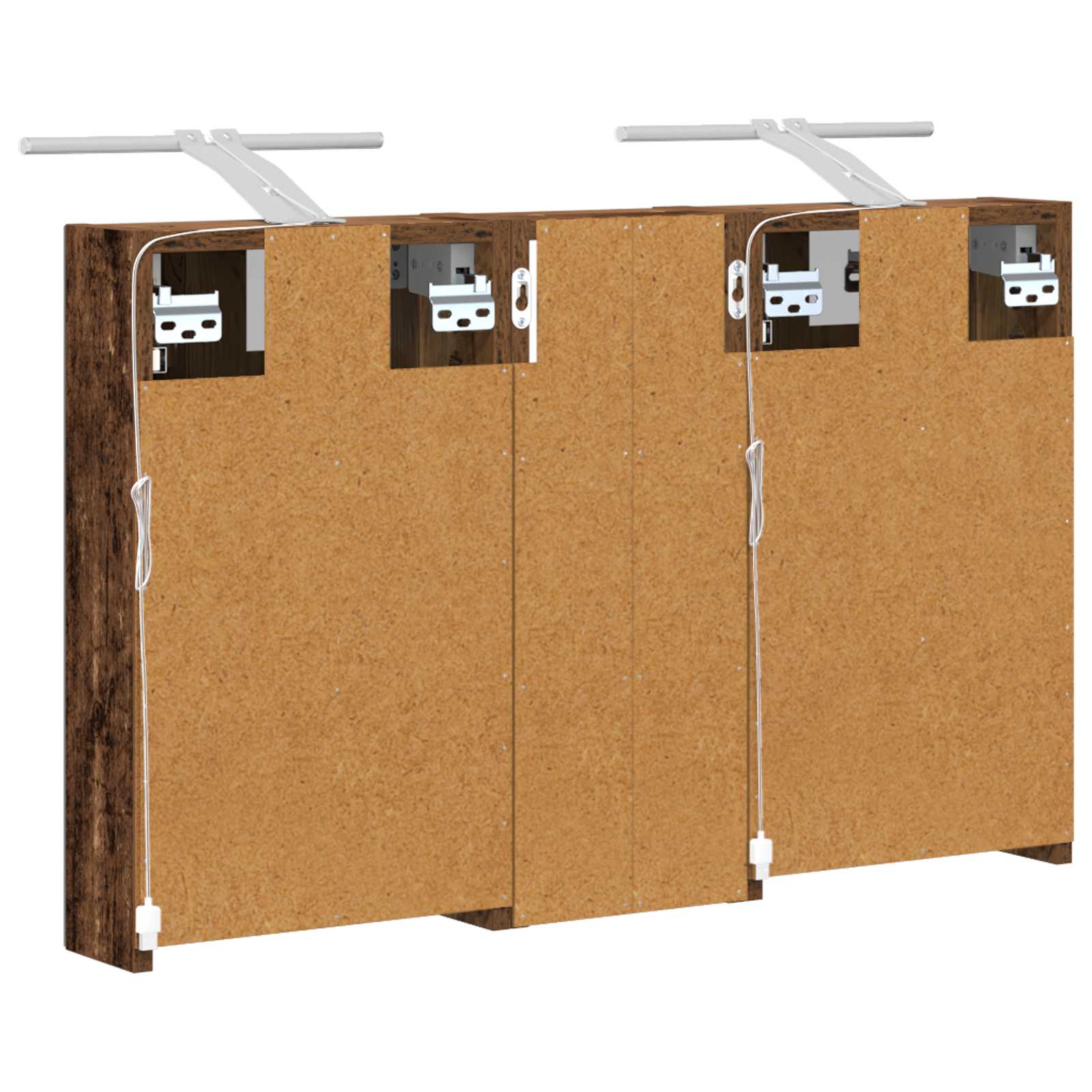 Set ormarića za kupaonicu S LED lampica 3 pcs 80 x 10,5 x 50 cm
