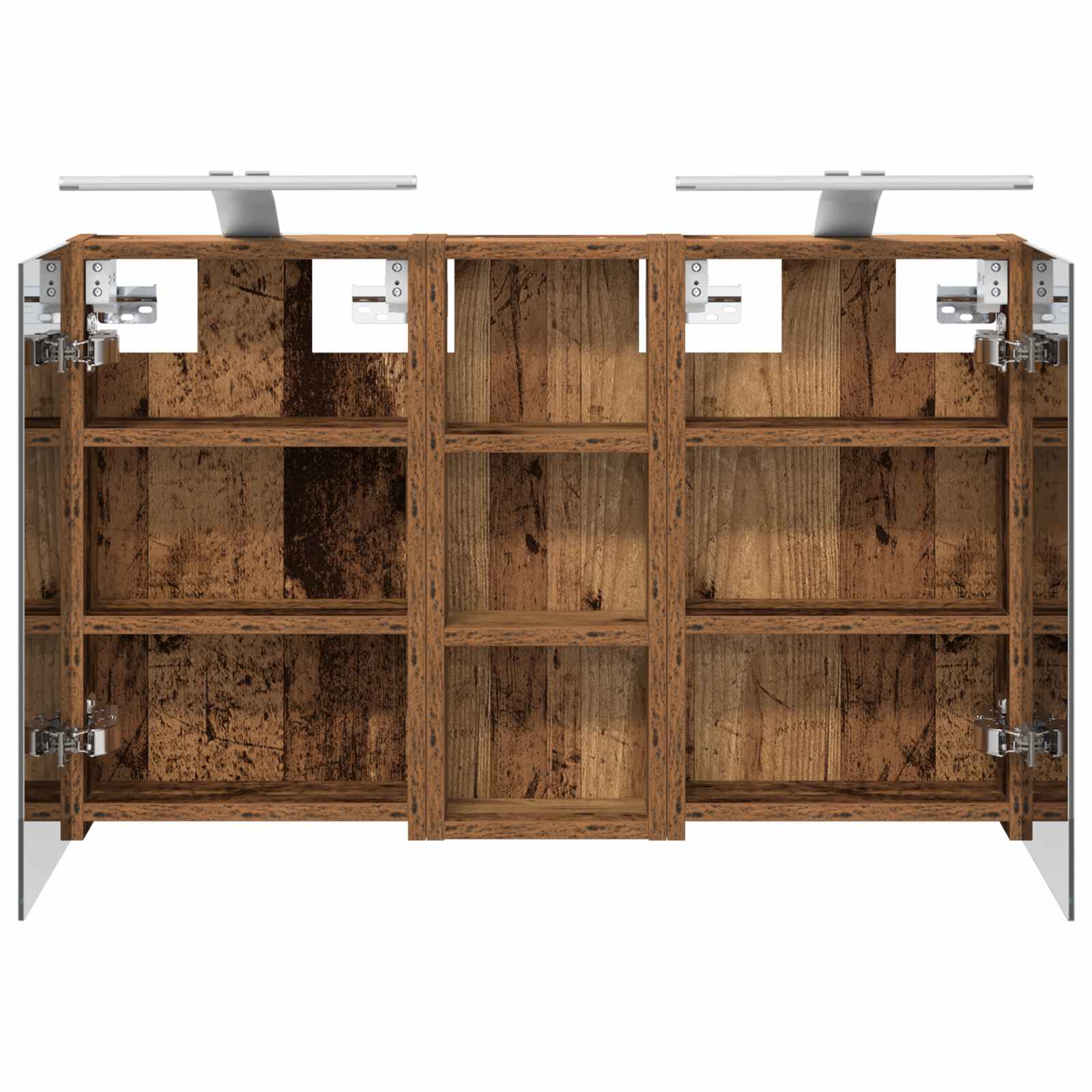 Set ormarića za kupaonicu S LED lampica 3 pcs 80 x 10,5 x 50 cm