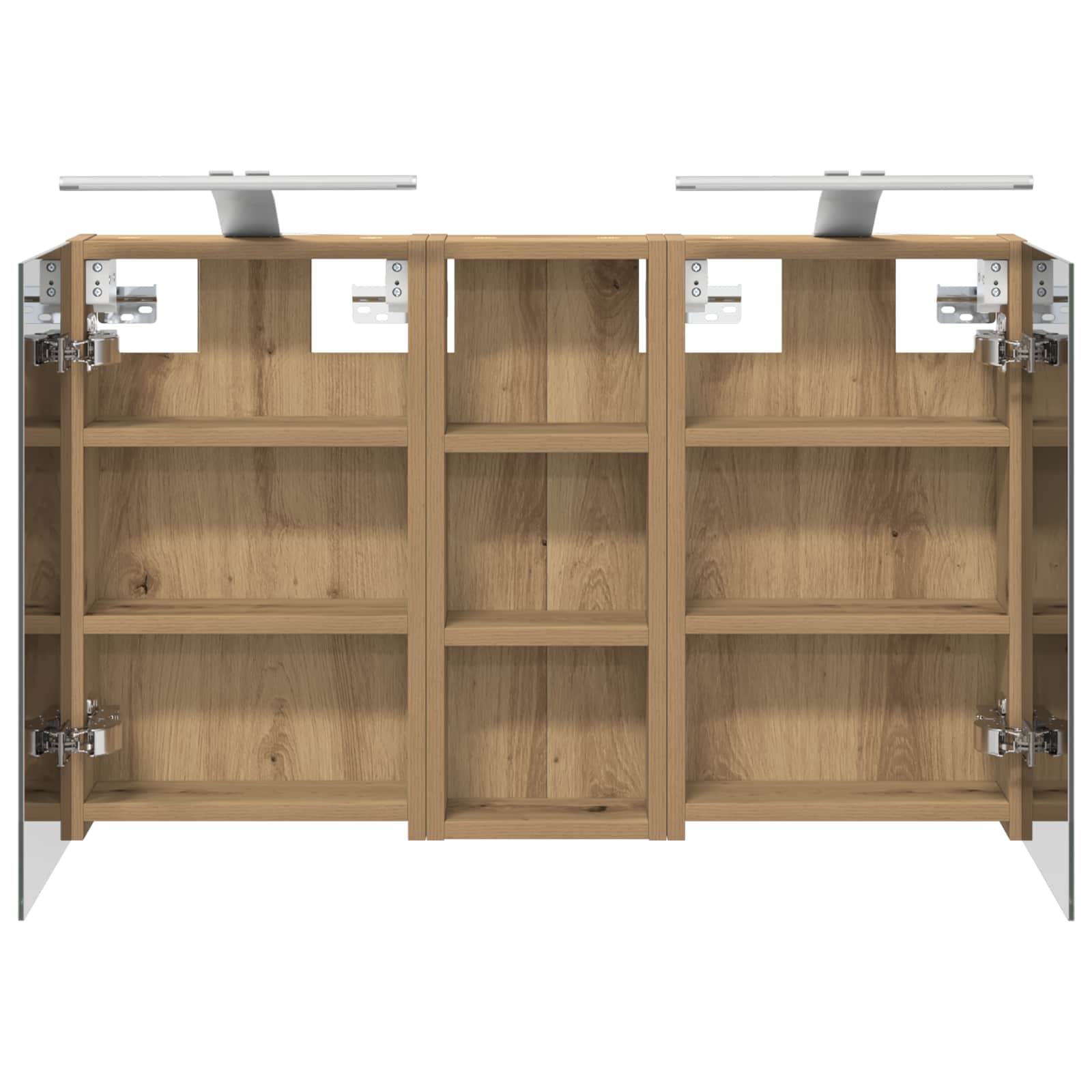 Set ormarića za kupaonicu S LED lampica 3 pcs 80 x 10,5 x 50 cm