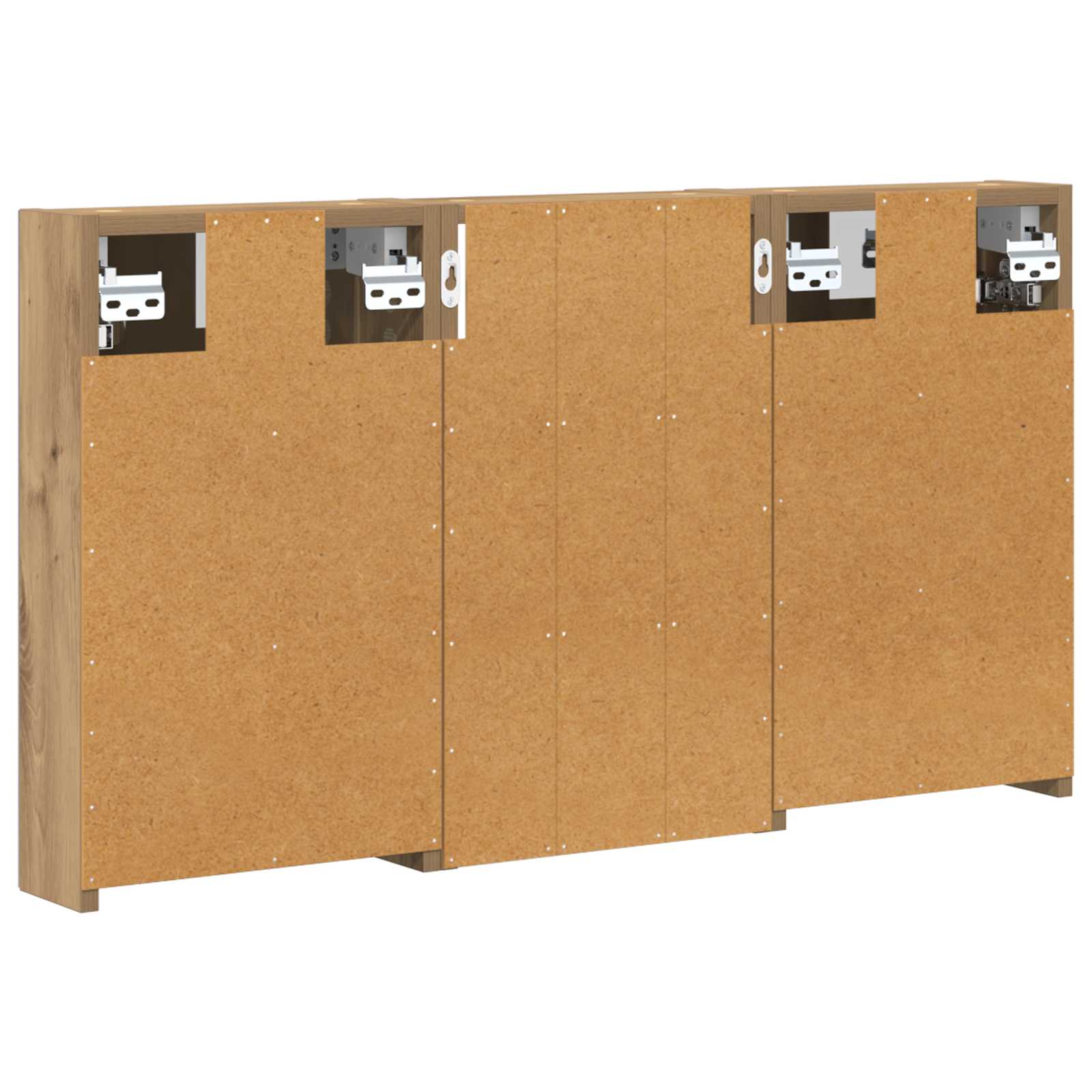 Set ormarića za kupaonicu S LED lampica 3 pcs 90 x 10,5 x 50 cm