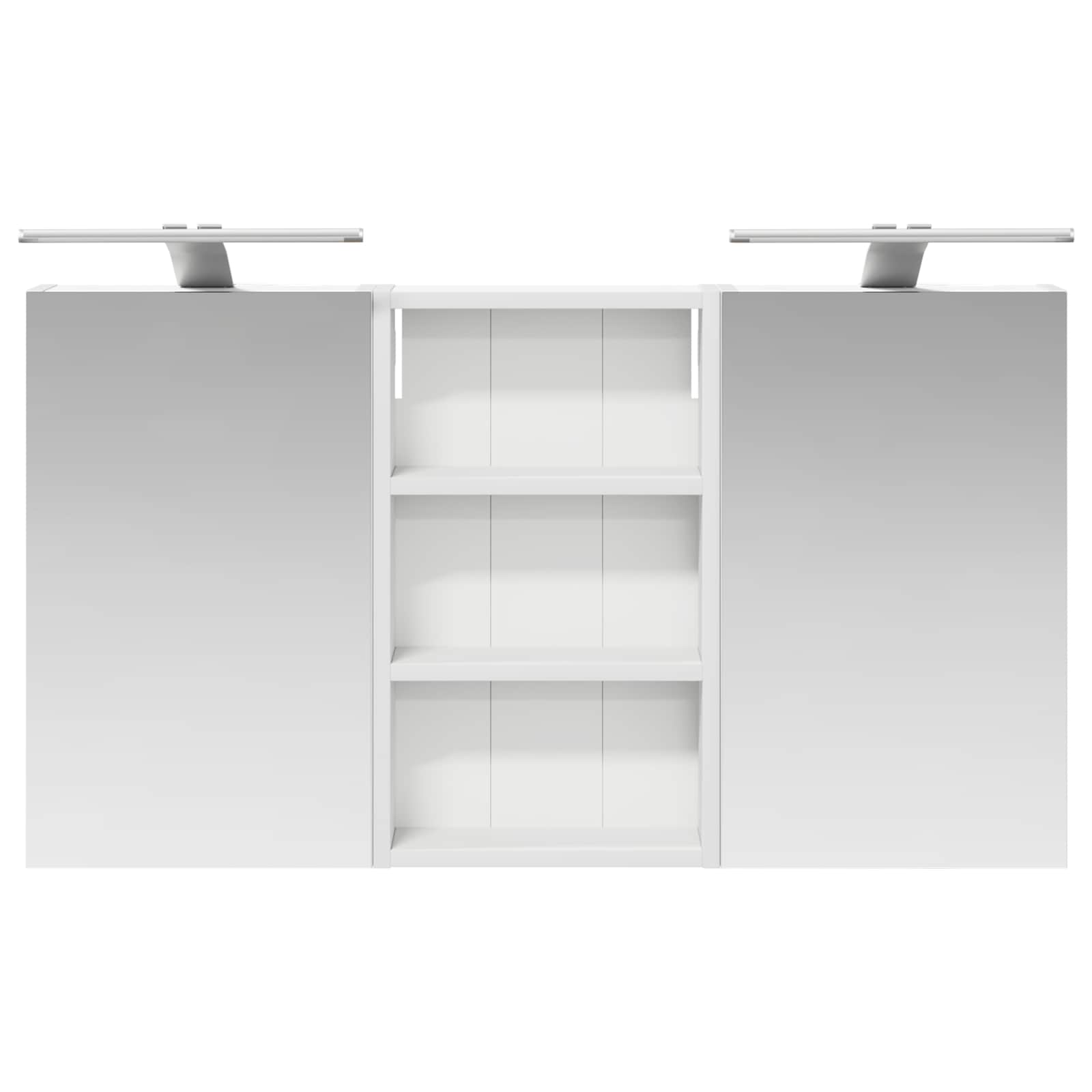 Set ormarića za kupaonicu S LED lampica 3 pcs 90 x 10,5 x 50 cm