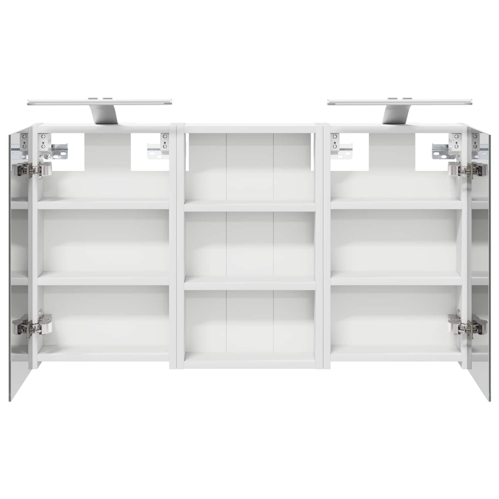 Set ormarića za kupaonicu S LED lampica 3 pcs 90 x 10,5 x 50 cm