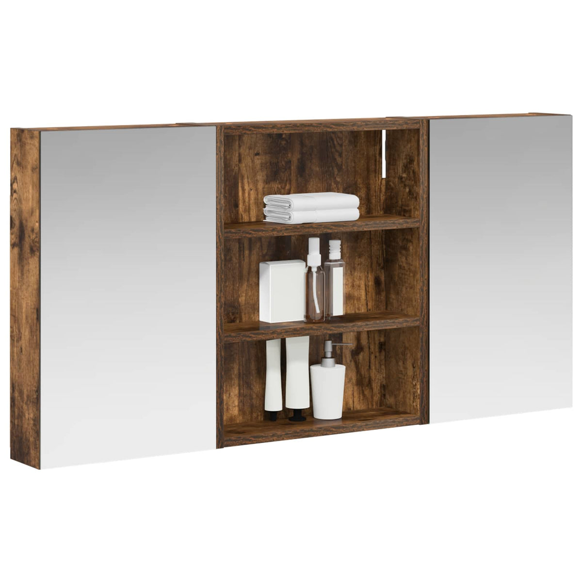 Set ormarića za kupaonicu s policom 3 pcs 100 x 10,5 x 50 cm