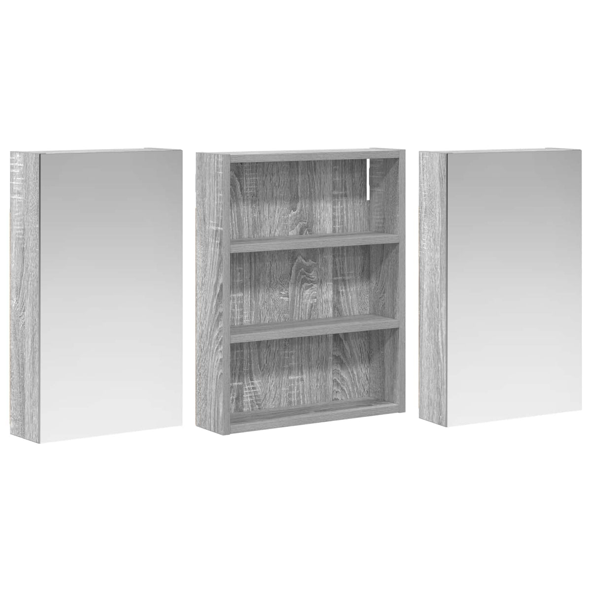 Set ormarića za kupaonicu s policom 3 pcs 100 x 10,5 x 50 cm