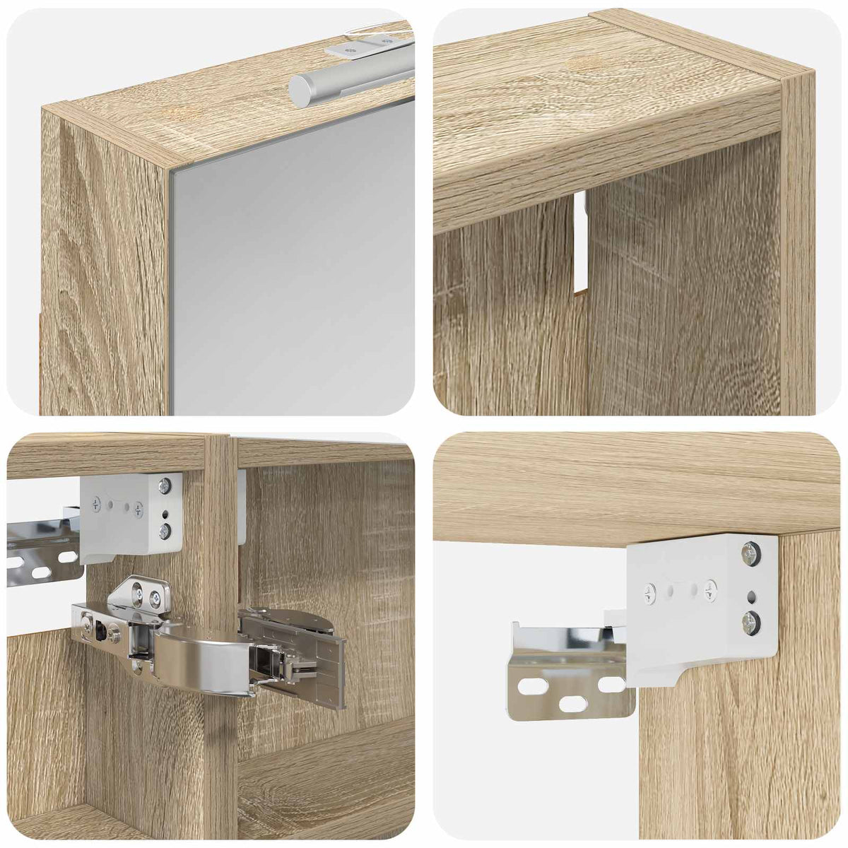 Set ormarića za kupaonicu 3 kom. 100 x 10,5 x 60,5 cm