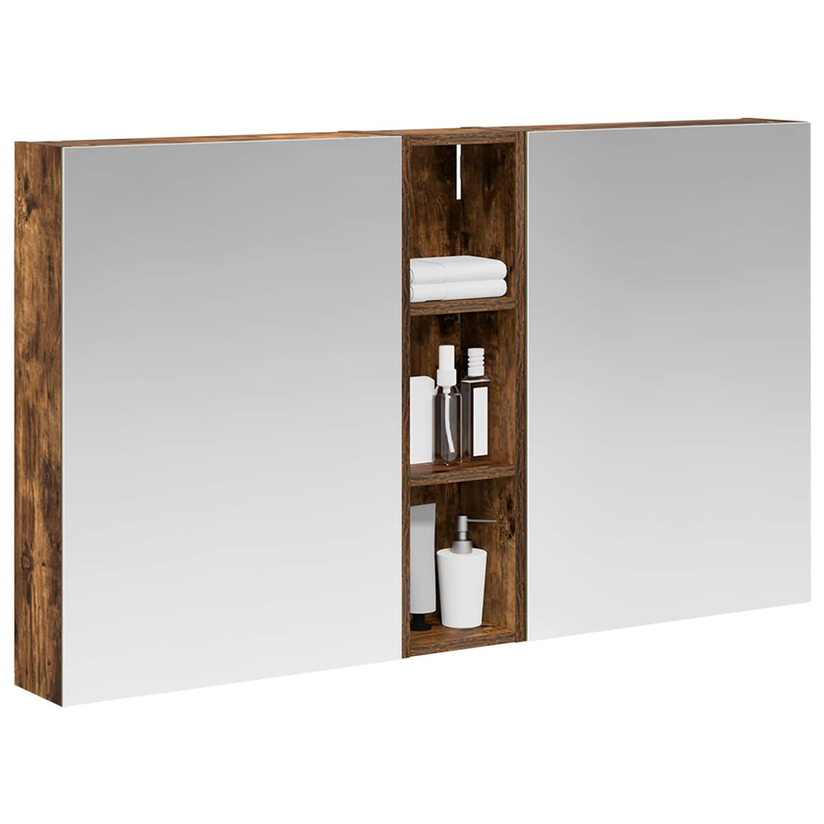 Set ormarića za kupaonicu s policom 3 pcs 120 x 14,5 x 70 cm