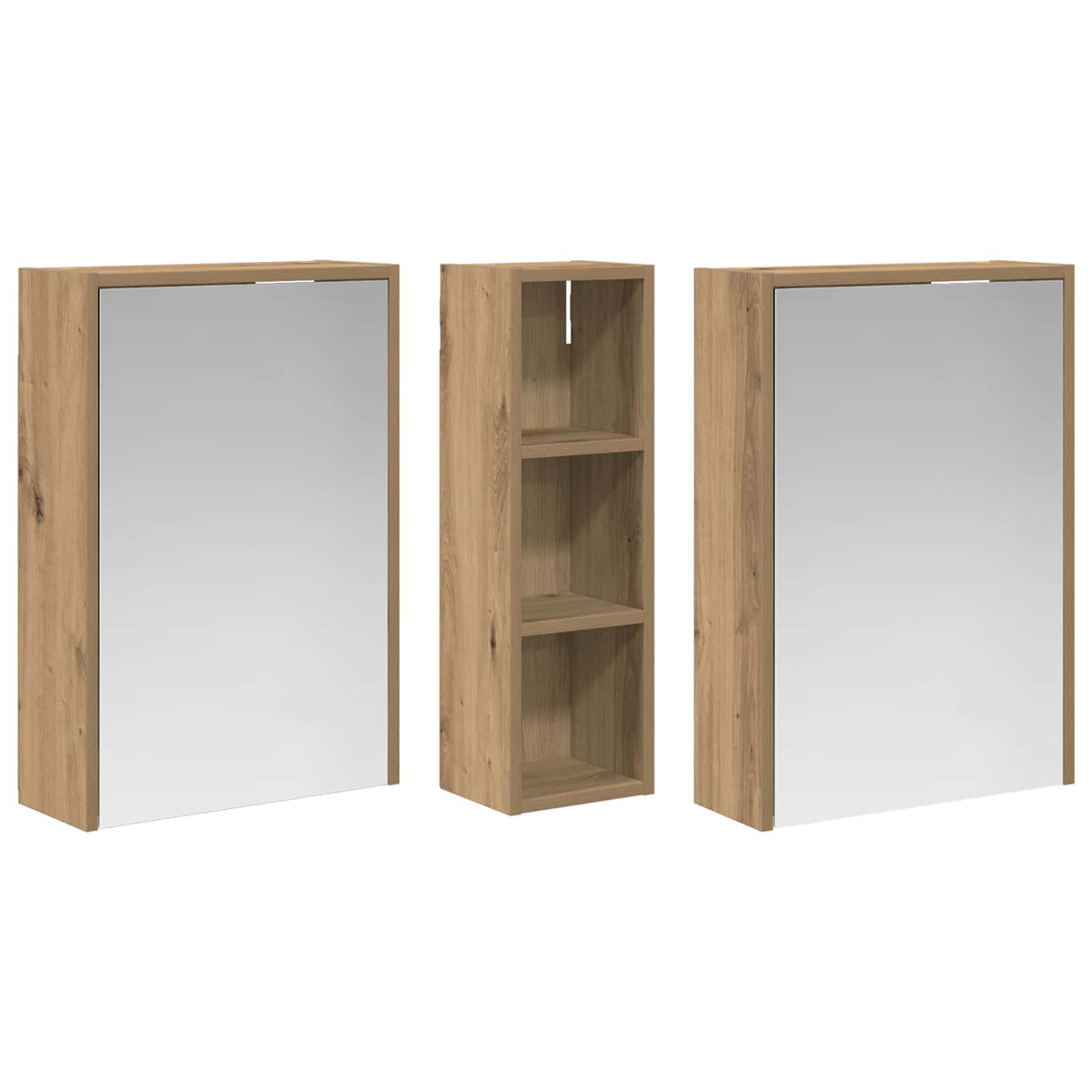 Set ormarića za kupaonicu 3 pcs 106 x 16 x 62,5 cm