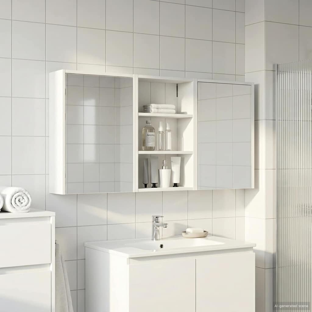 Set ormarića za kupaonicu s policom 3 pcs 126 x 16 x 62.5 cm