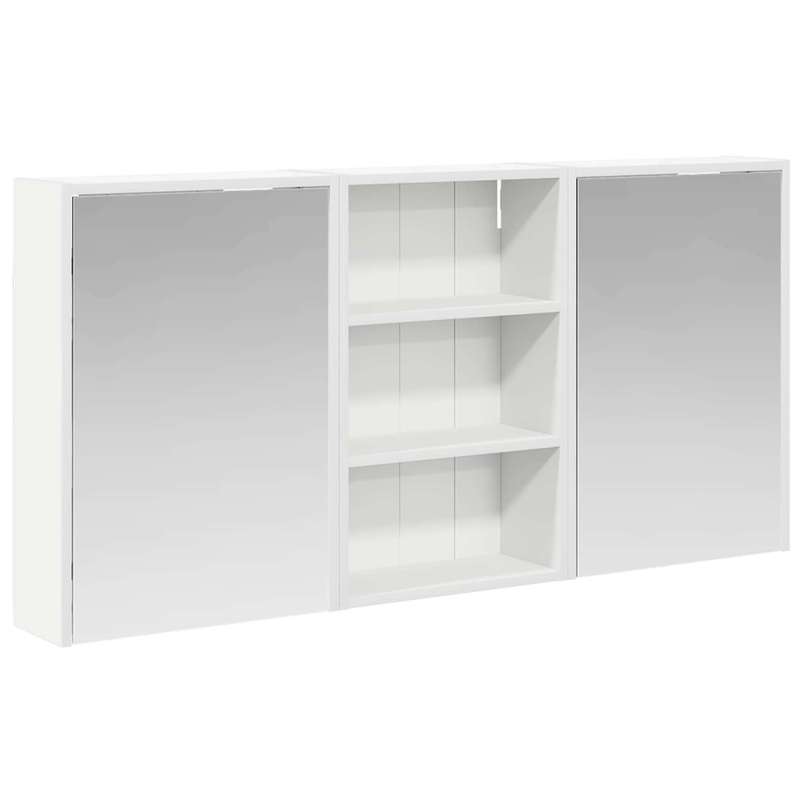 Set ormarića za kupaonicu s policom 3 pcs 126 x 16 x 62.5 cm