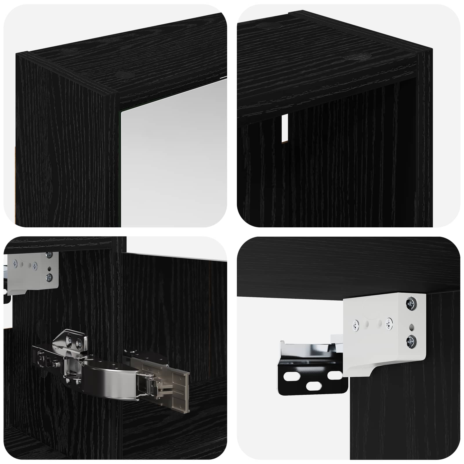 Set ormarića za kupaonicu s policom 3 pcs 126 x 16 x 62.5 cm