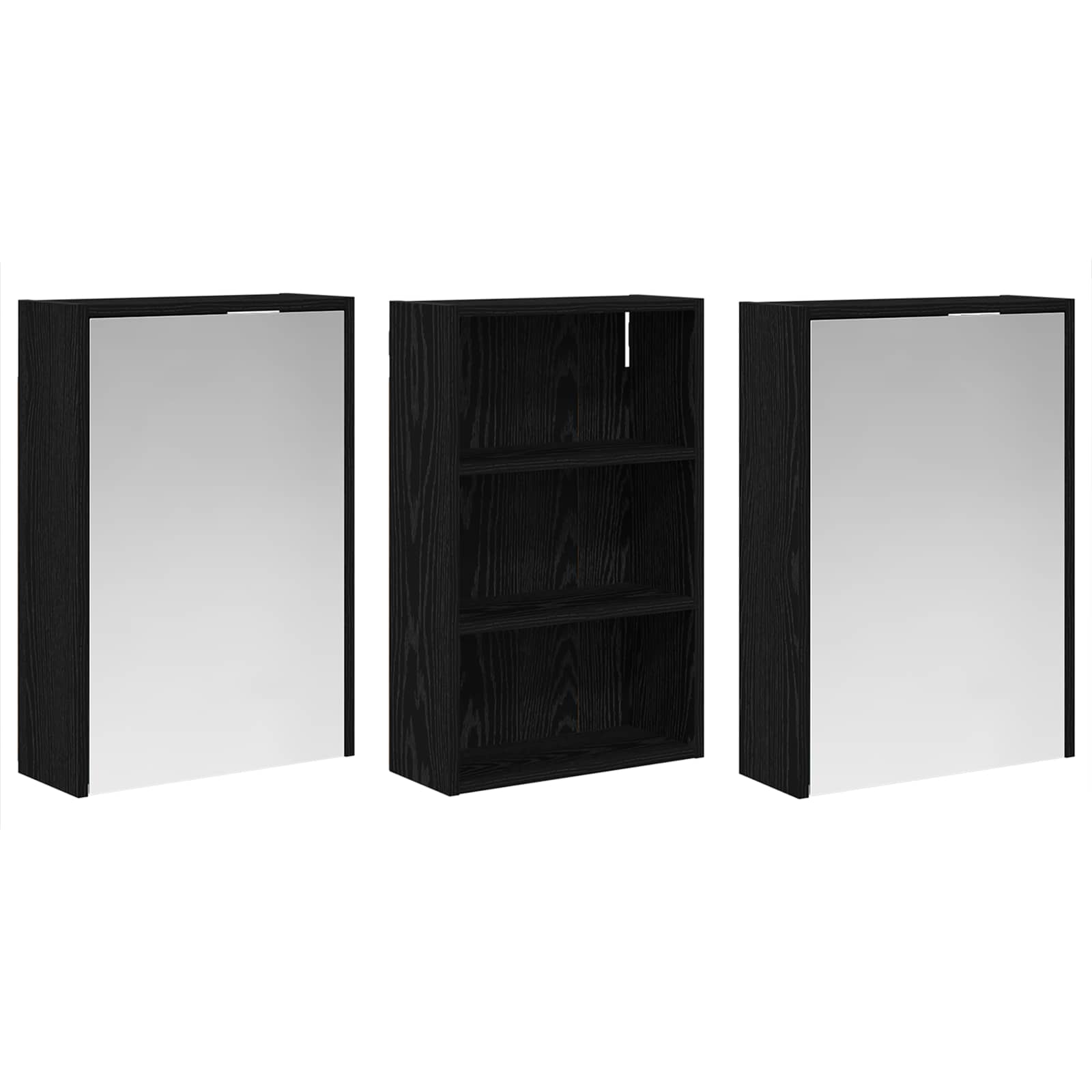 Set ormarića za kupaonicu s policom 3 pcs 126 x 16 x 62.5 cm
