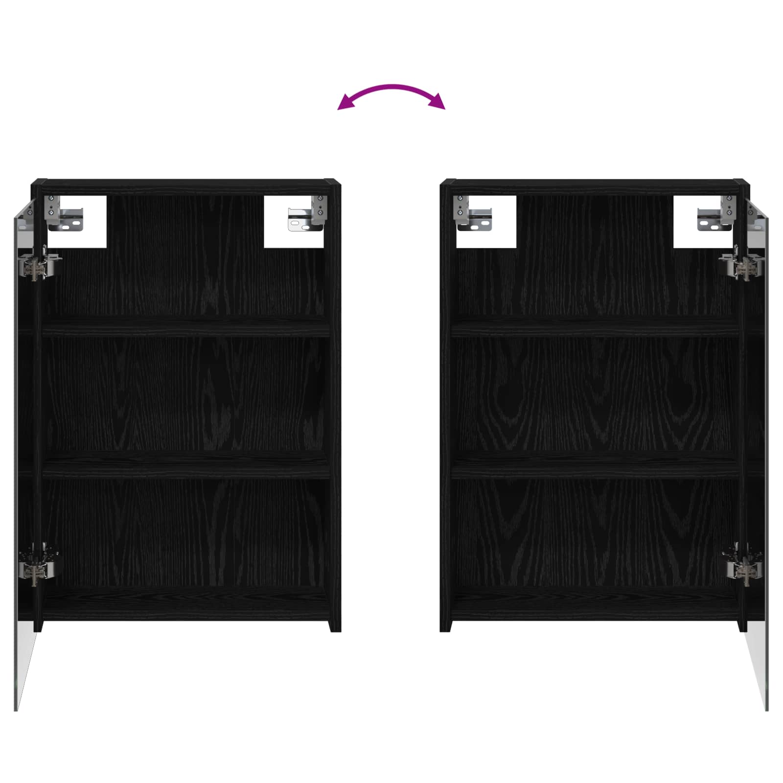 Set ormarića za kupaonicu s policom 3 pcs 126 x 16 x 62.5 cm
