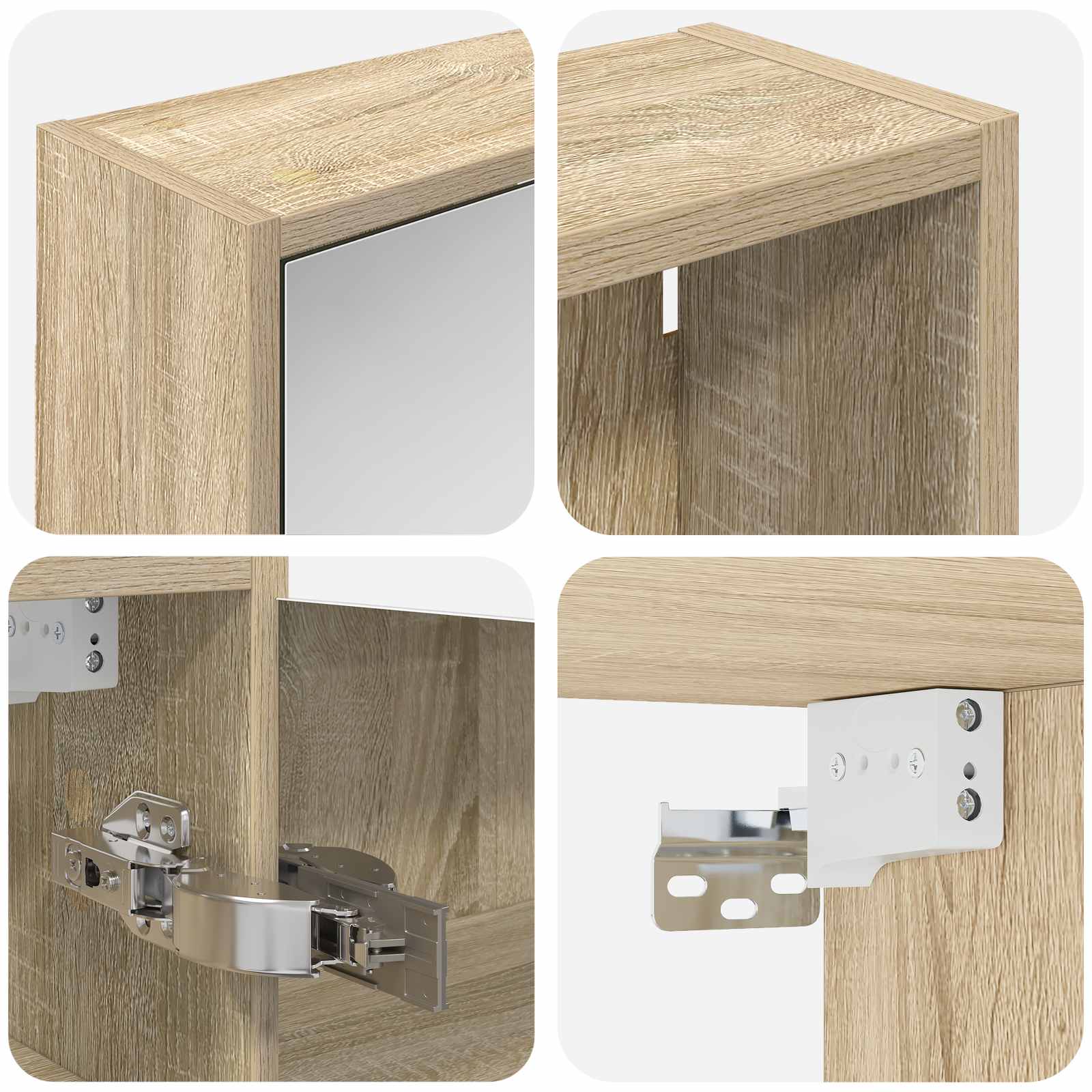 Set ormarića za kupaonicu s policom 3 pcs 126 x 16 x 62.5 cm