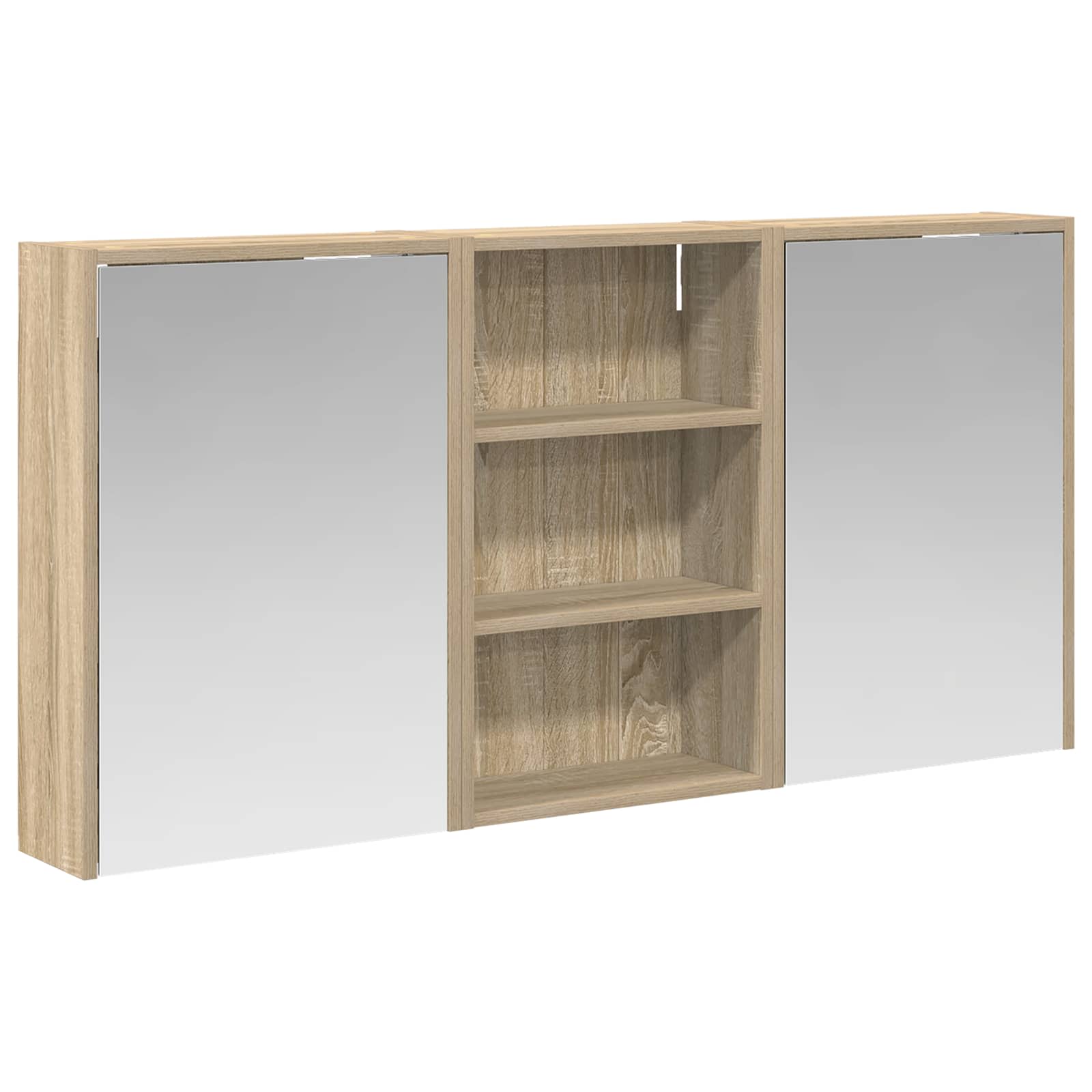 Set ormarića za kupaonicu s policom 3 pcs 126 x 16 x 62.5 cm