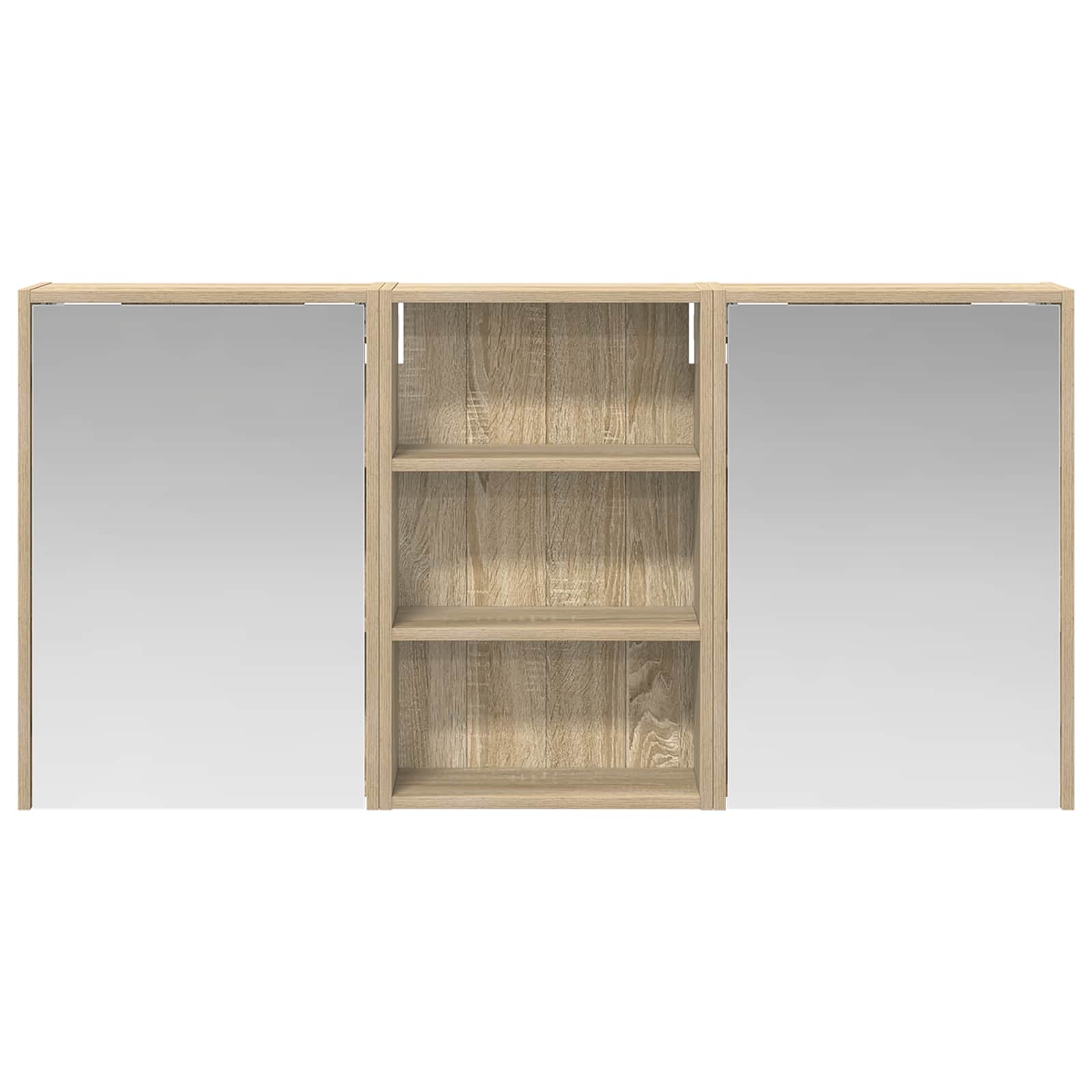 Set ormarića za kupaonicu s policom 3 pcs 126 x 16 x 62.5 cm