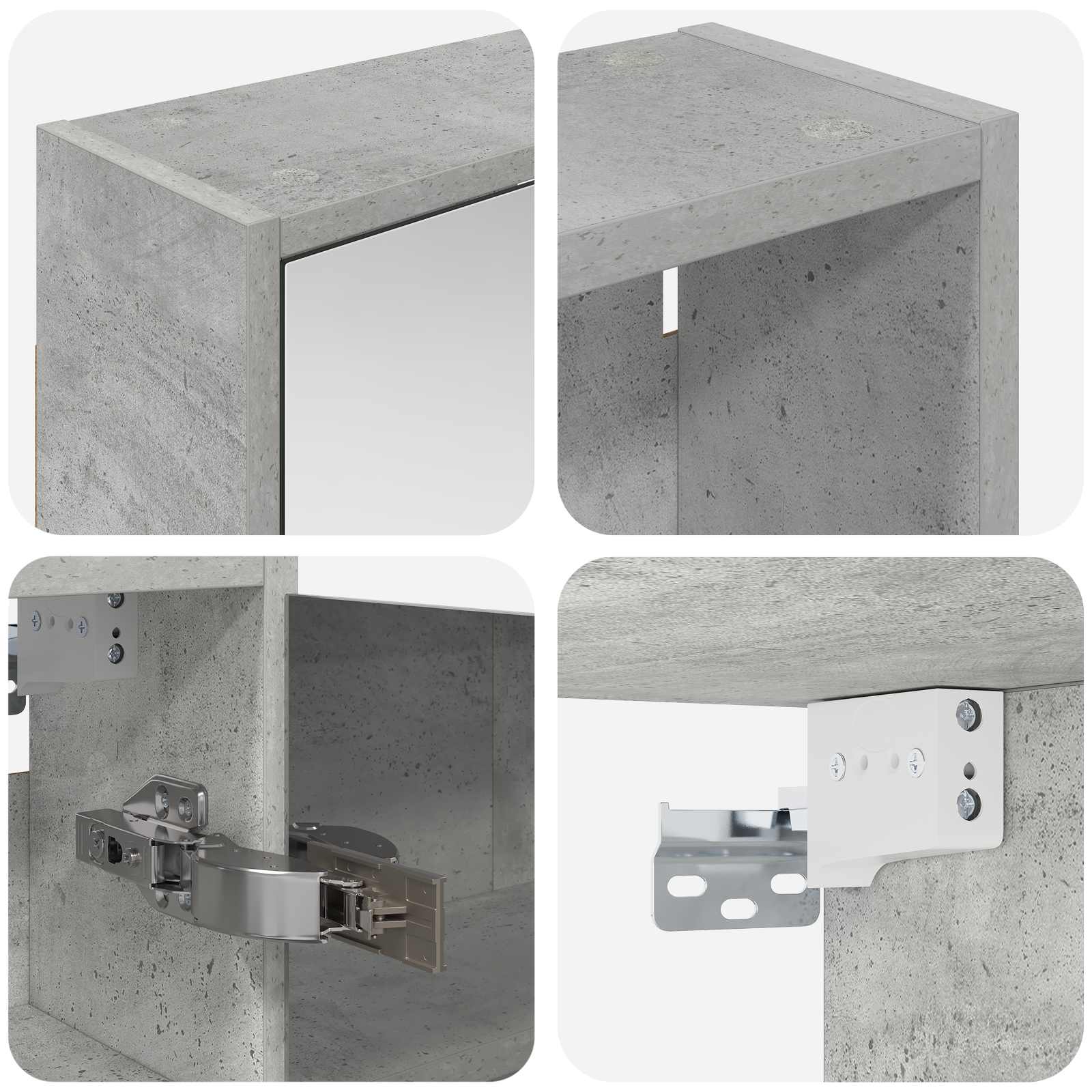 Set ormarića za kupaonicu s policom 3 pcs 126 x 16 x 62.5 cm