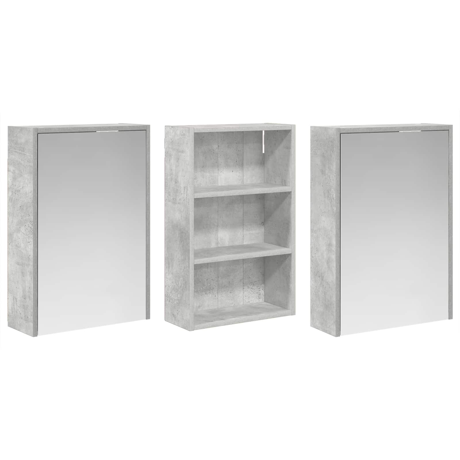 Set ormarića za kupaonicu s policom 3 pcs 126 x 16 x 62.5 cm
