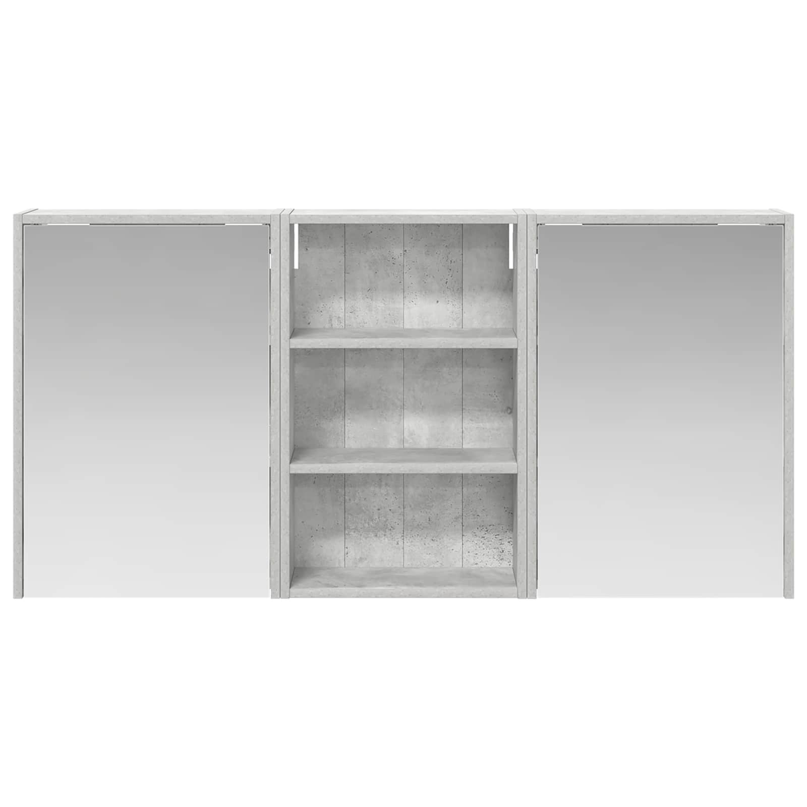 Set ormarića za kupaonicu s policom 3 pcs 126 x 16 x 62.5 cm
