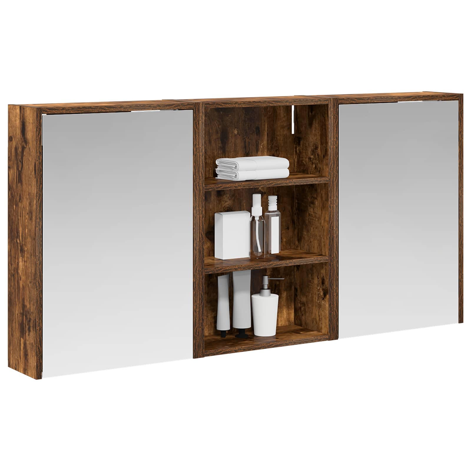 Set ormarića za kupaonicu s policom 3 pcs 126 x 16 x 62.5 cm