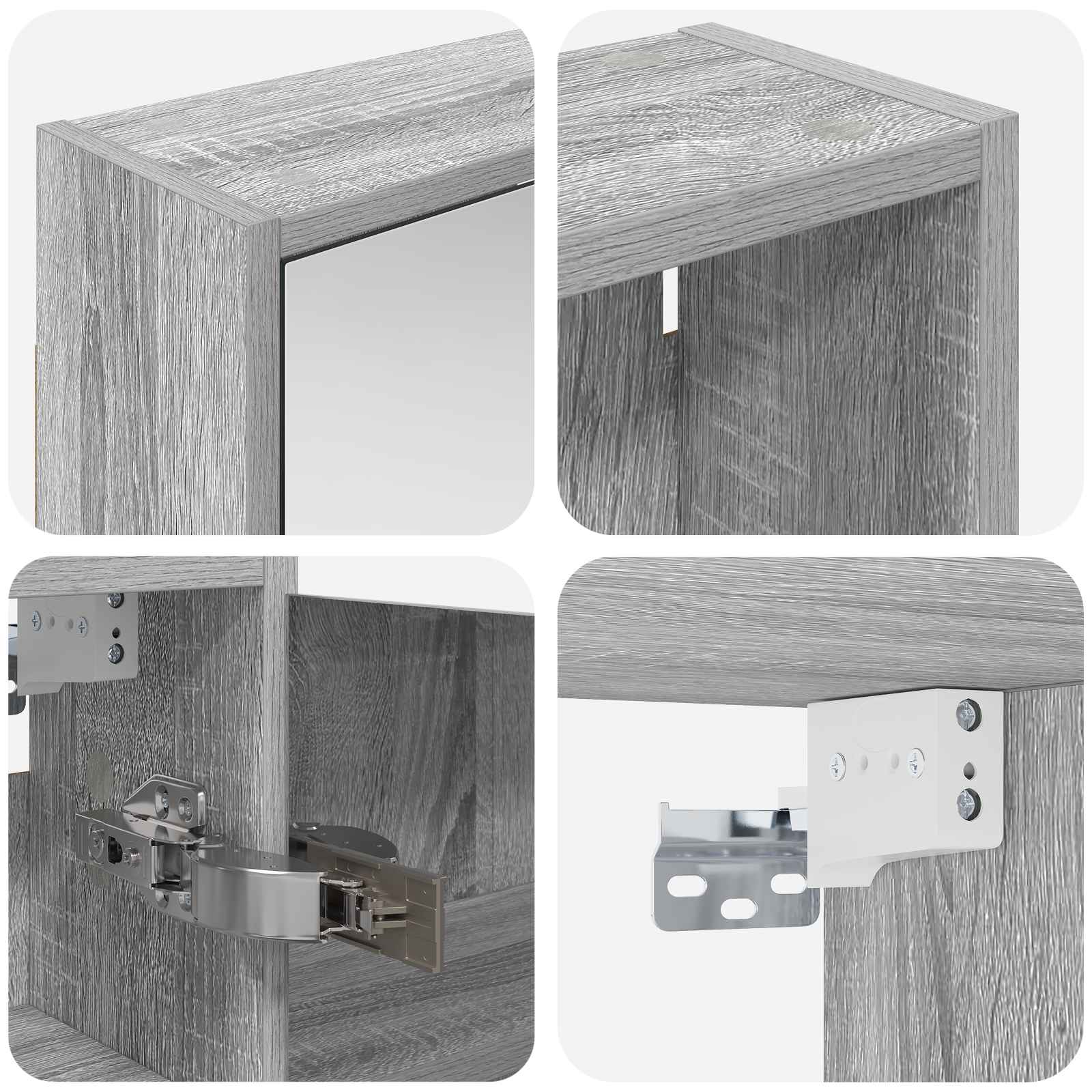 Set ormarića za kupaonicu s policom 3 pcs 126 x 16 x 62.5 cm