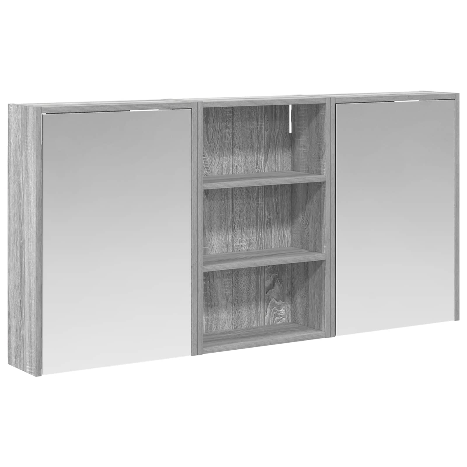 Set ormarića za kupaonicu s policom 3 pcs 126 x 16 x 62.5 cm