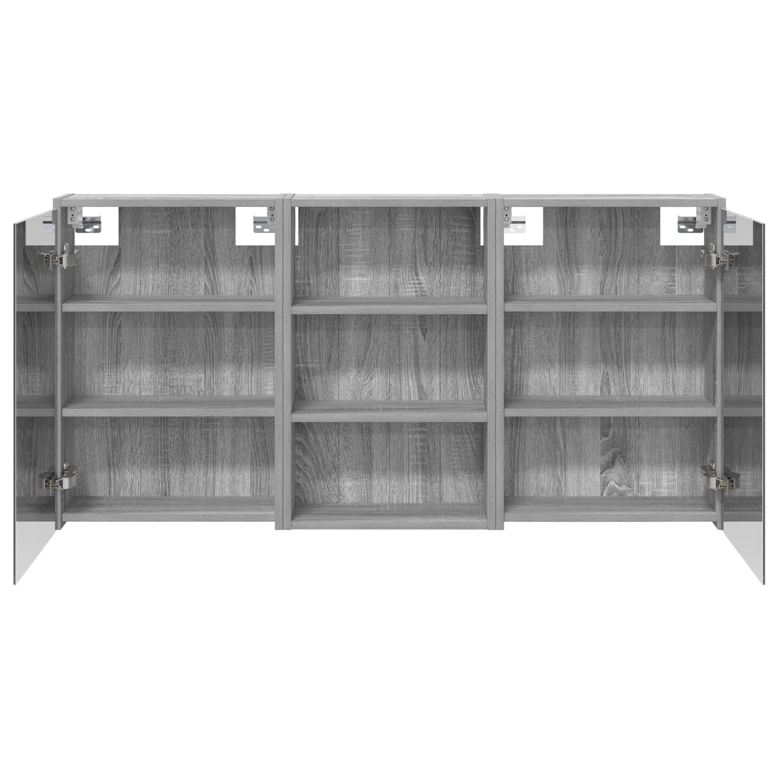 Set ormarića za kupaonicu s policom 3 pcs 126 x 16 x 62.5 cm