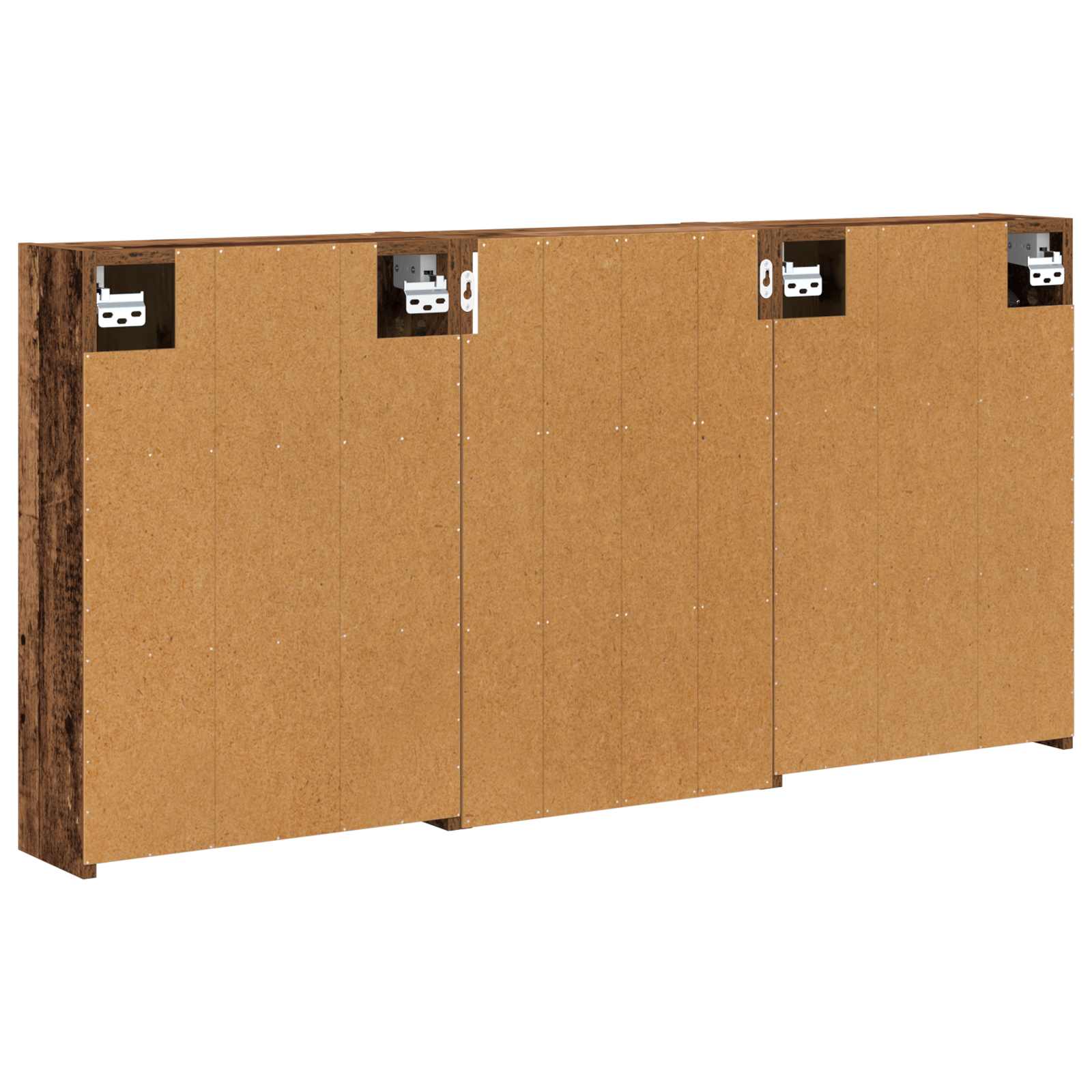 Set ormarića za kupaonicu s policom 3 pcs 126 x 16 x 62.5 cm