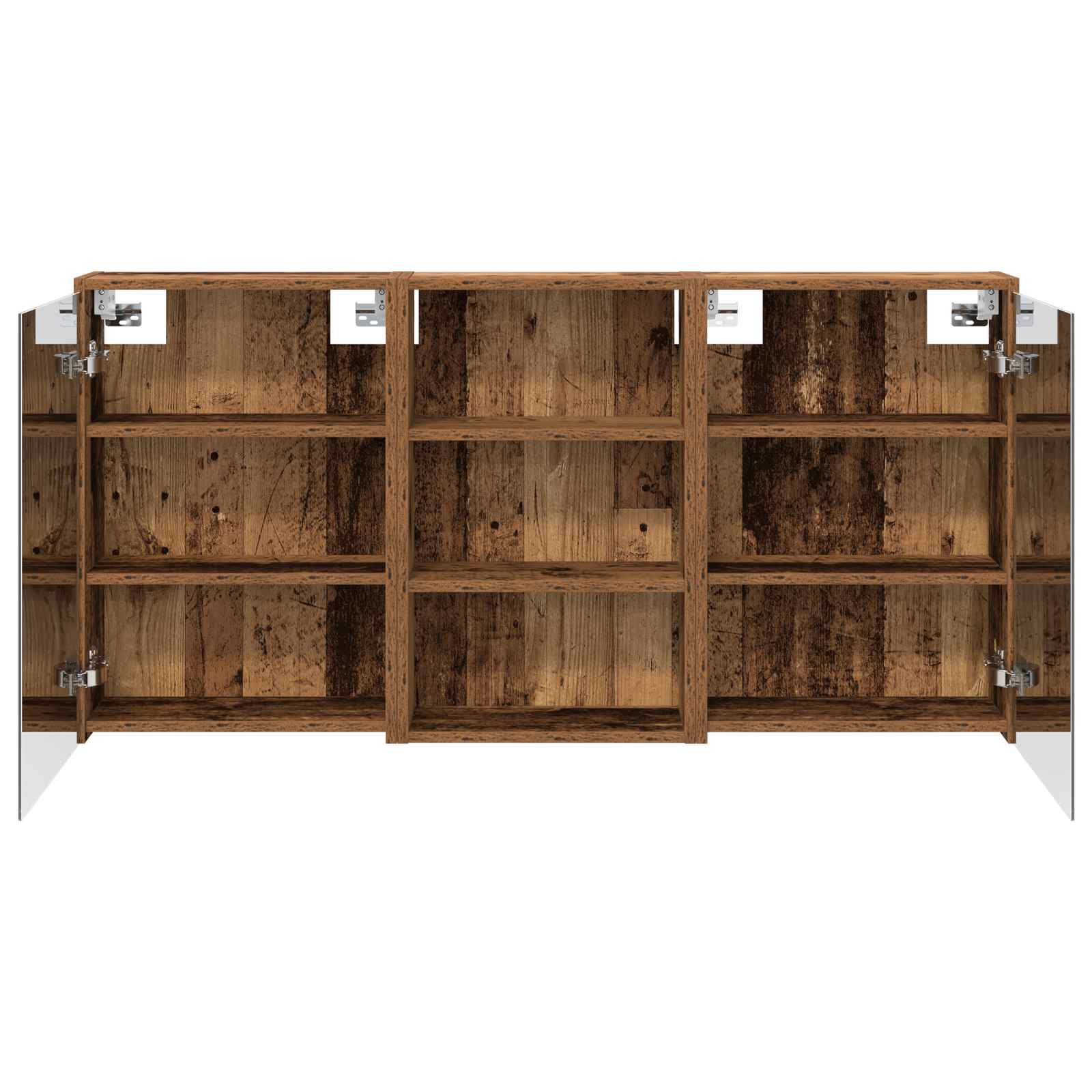 Set ormarića za kupaonicu s policom 3 pcs 126 x 16 x 62.5 cm