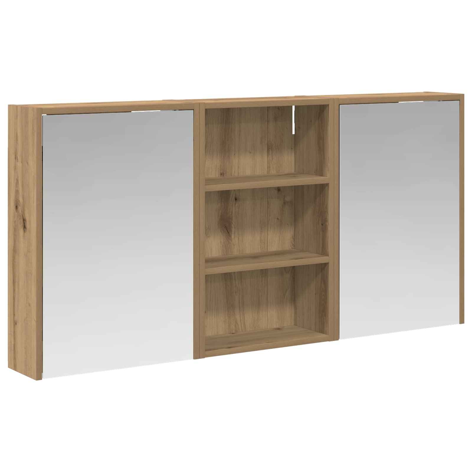 Set ormarića za kupaonicu s policom 3 pcs 126 x 16 x 62.5 cm
