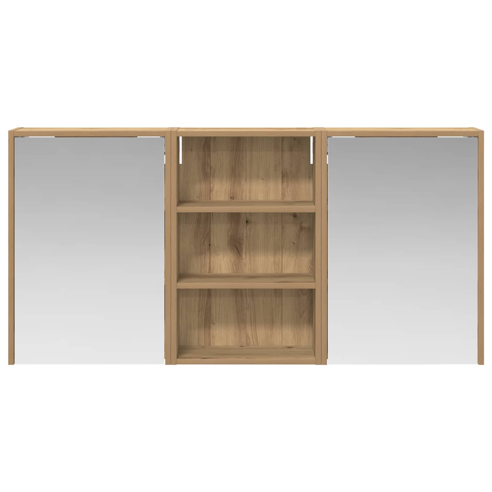 Set ormarića za kupaonicu s policom 3 pcs 126 x 16 x 62.5 cm