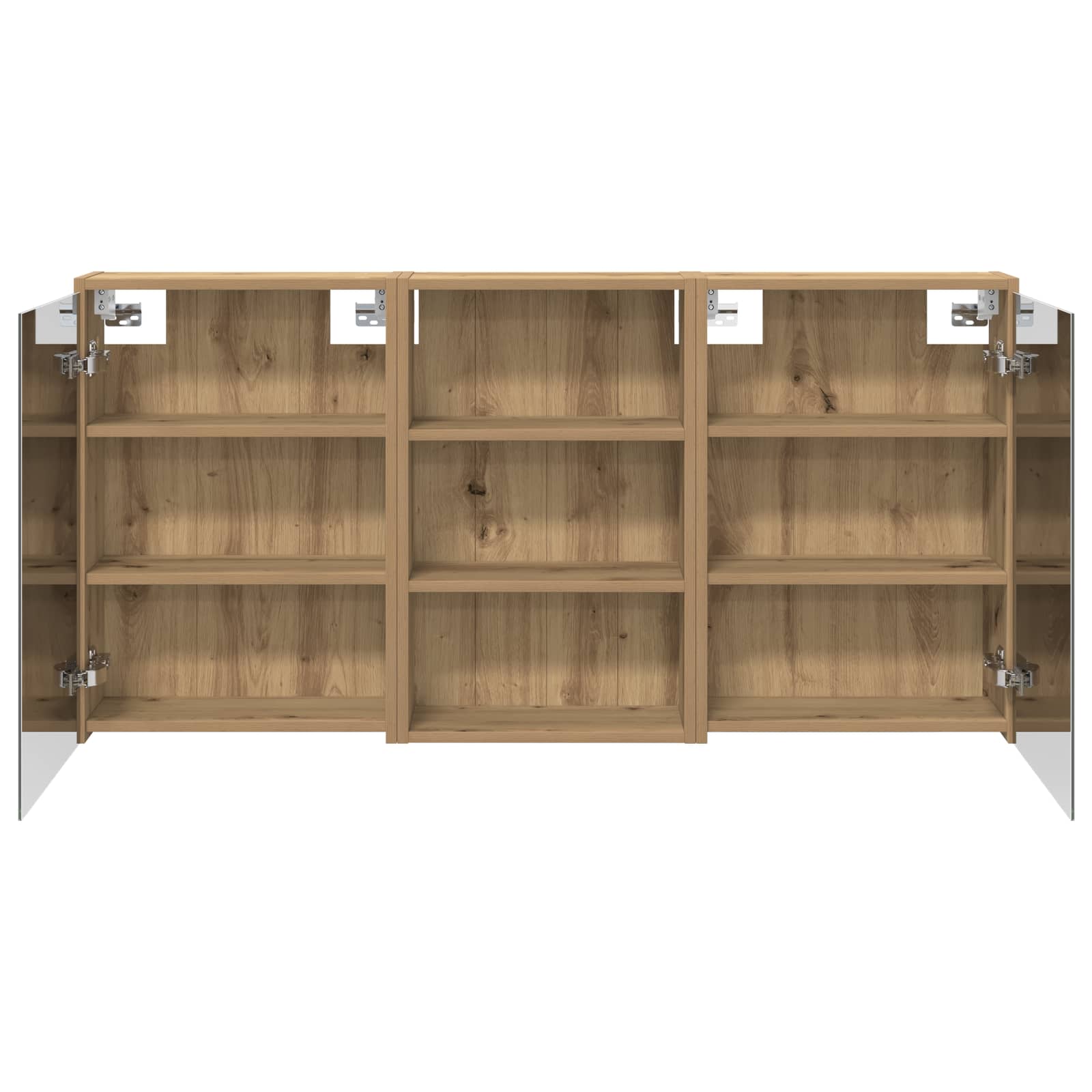 Set ormarića za kupaonicu s policom 3 pcs 126 x 16 x 62.5 cm