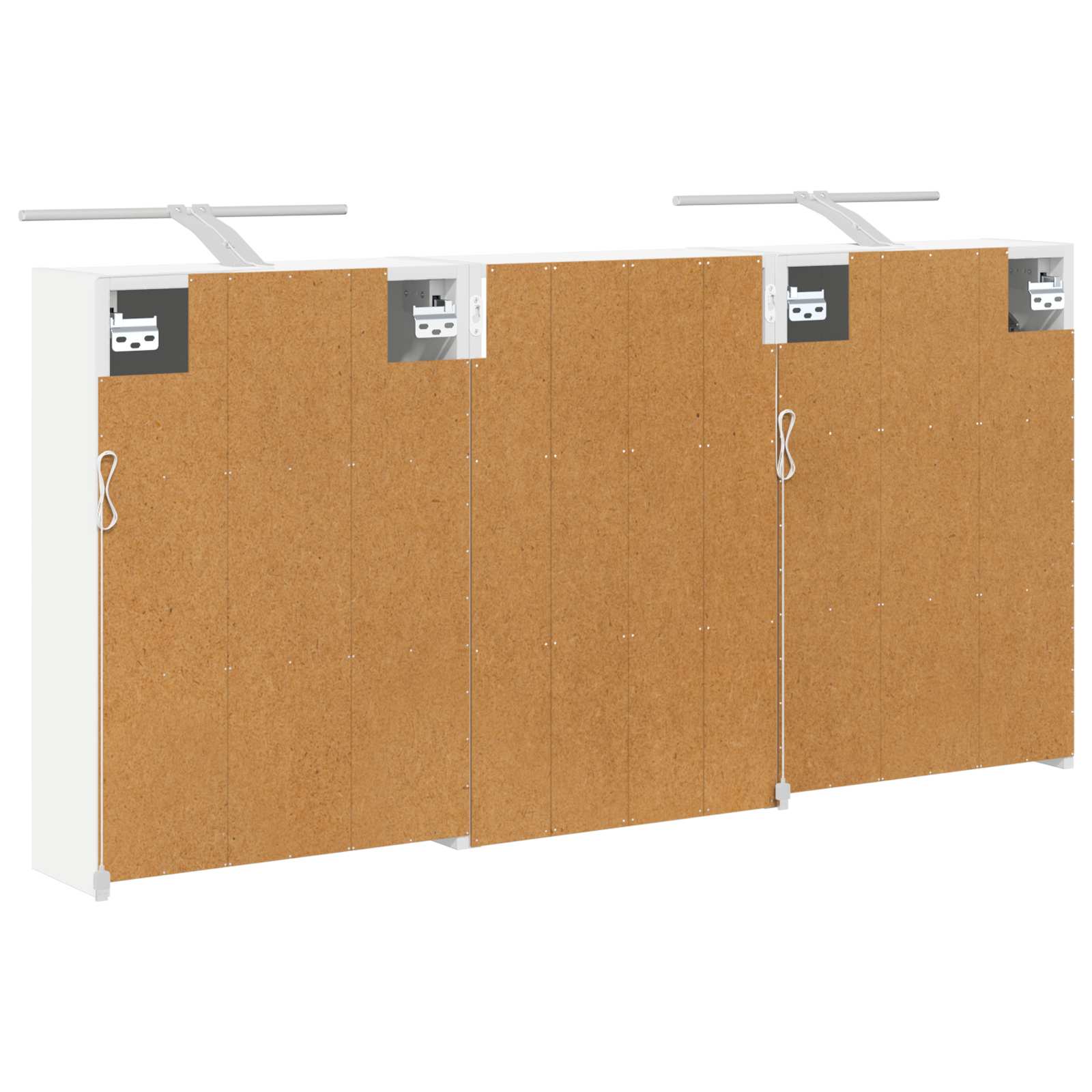 Set ormarića za kupaonicu s policom 3 pcs 126 x 16 x 62.5 cm