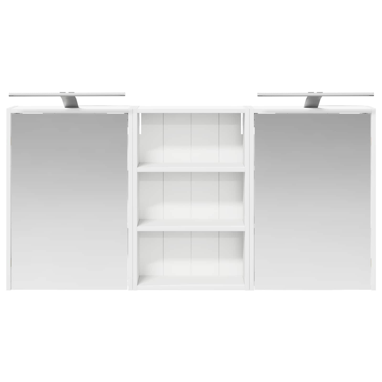 Set ormarića za kupaonicu s policom 3 pcs 126 x 16 x 62.5 cm