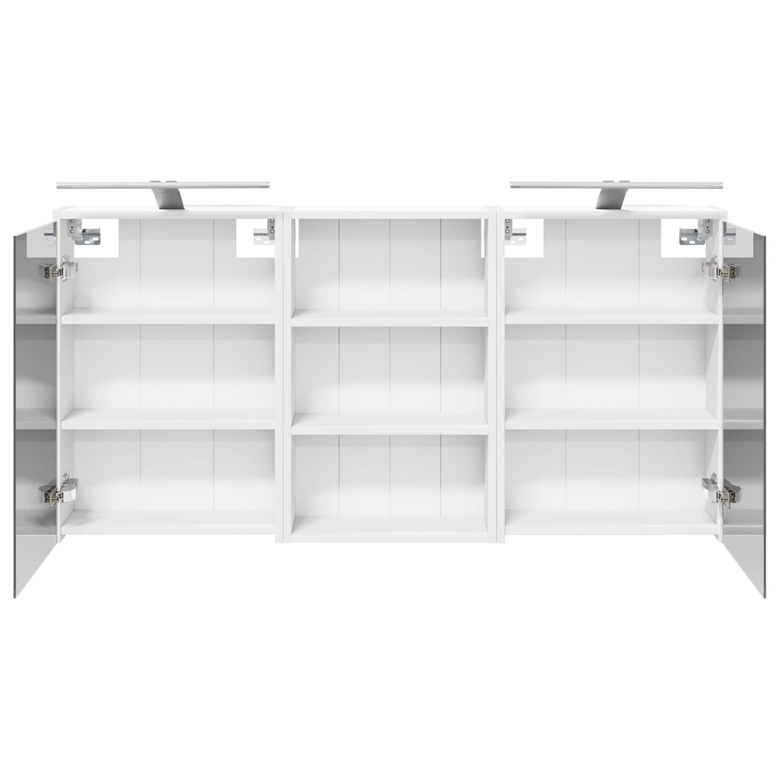 Set ormarića za kupaonicu s policom 3 pcs 126 x 16 x 62.5 cm
