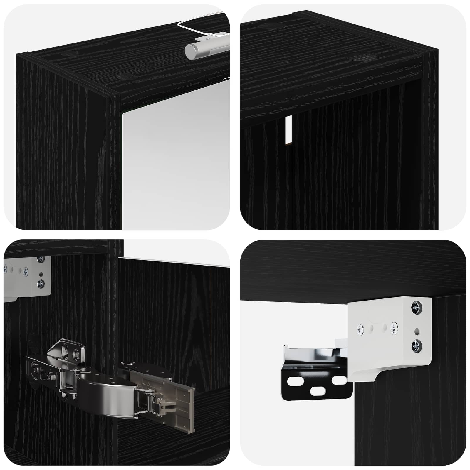 Set ormarića za kupaonicu s policom 3 pcs 126 x 16 x 62.5 cm