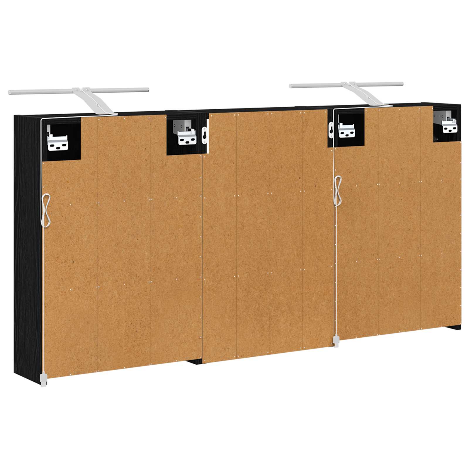 Set ormarića za kupaonicu s policom 3 pcs 126 x 16 x 62.5 cm