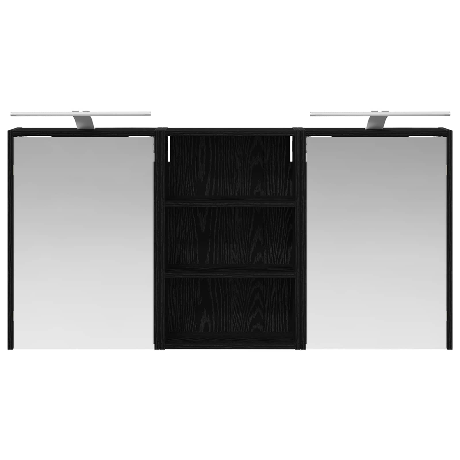 Set ormarića za kupaonicu s policom 3 pcs 126 x 16 x 62.5 cm