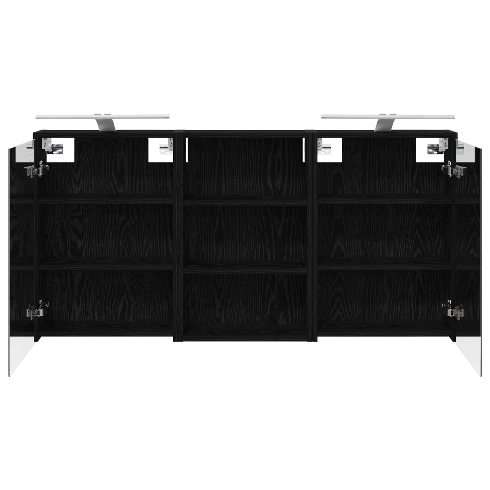 Set ormarića za kupaonicu s policom 3 pcs 126 x 16 x 62.5 cm