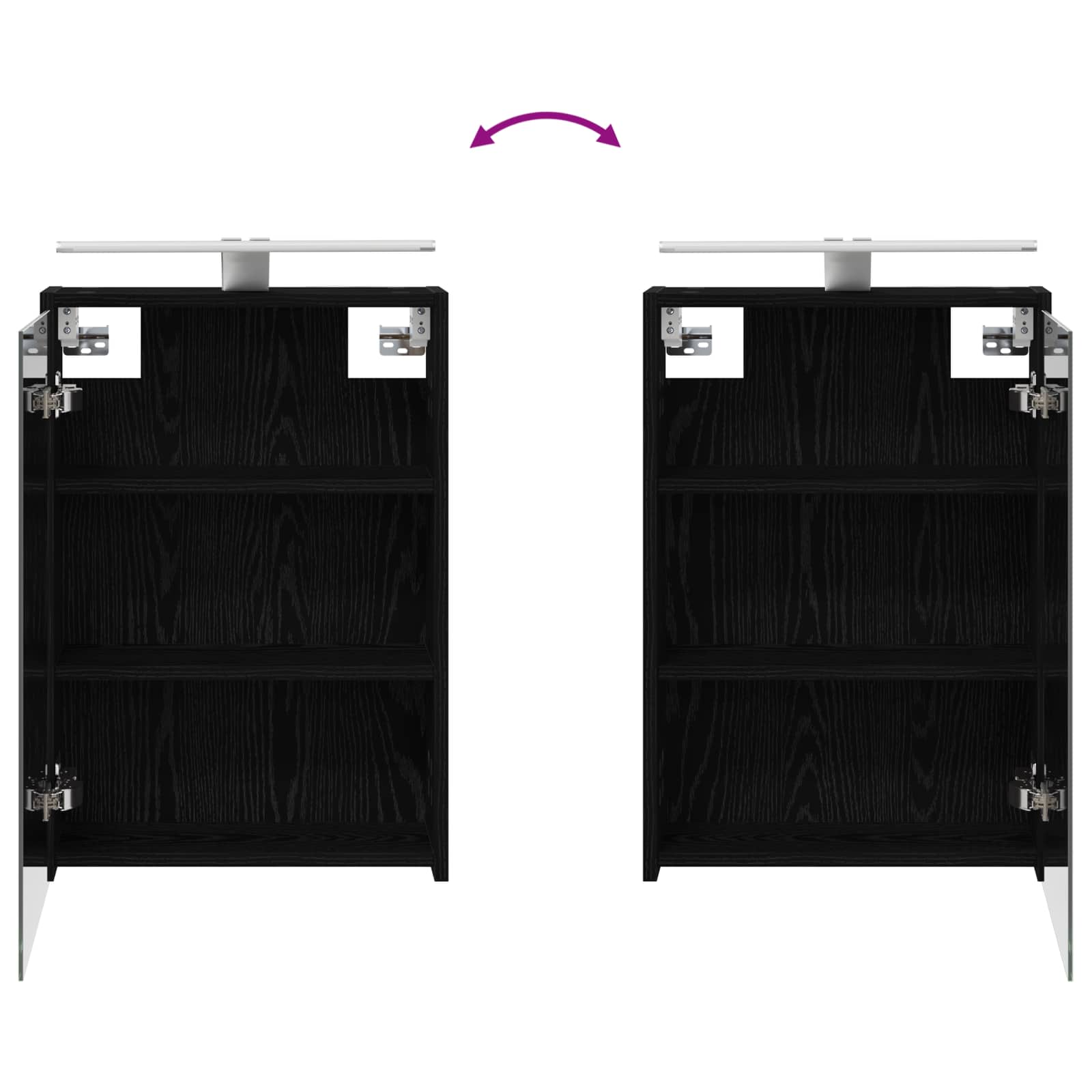 Set ormarića za kupaonicu s policom 3 pcs 126 x 16 x 62.5 cm