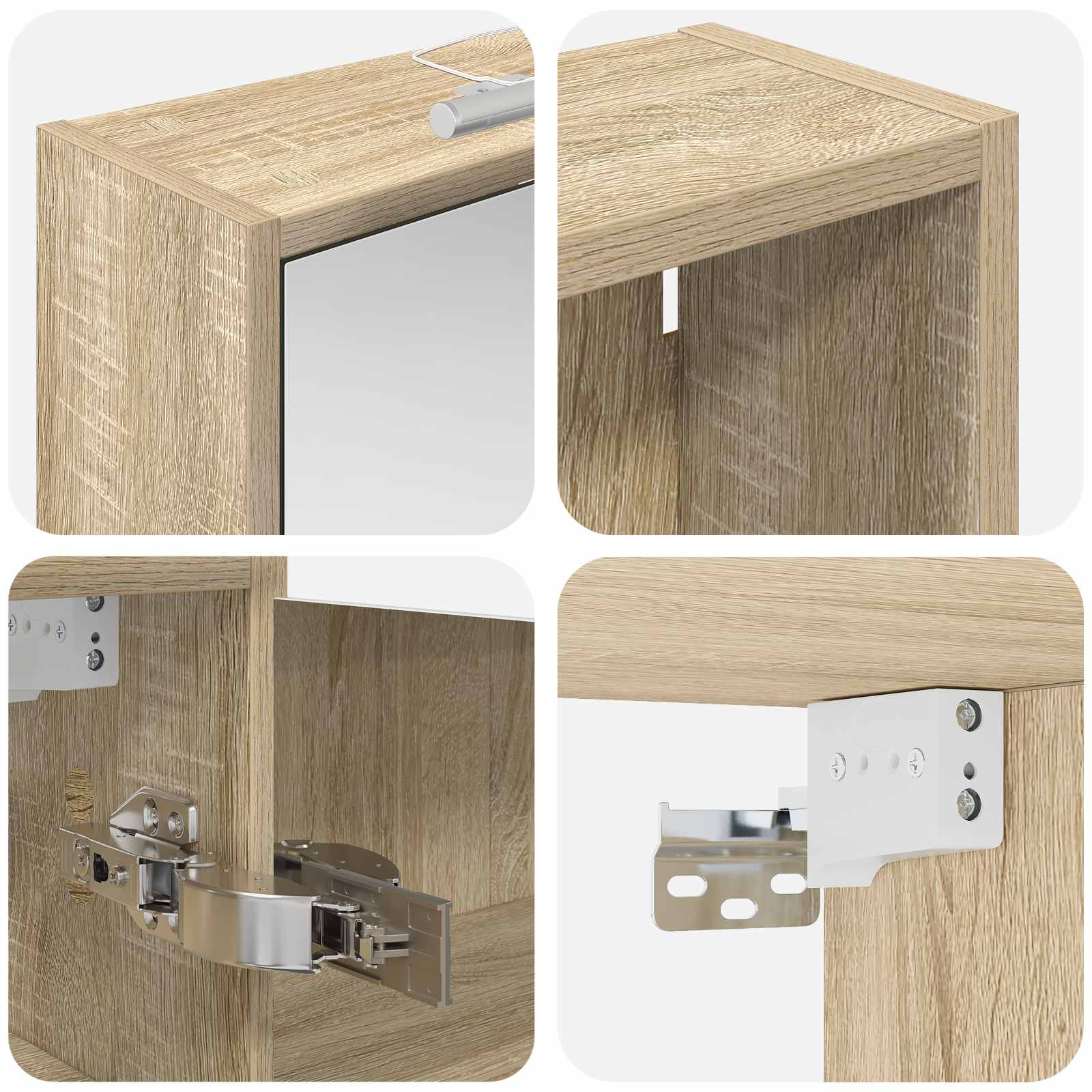 Set ormarića za kupaonicu s policom 3 pcs 126 x 16 x 62.5 cm