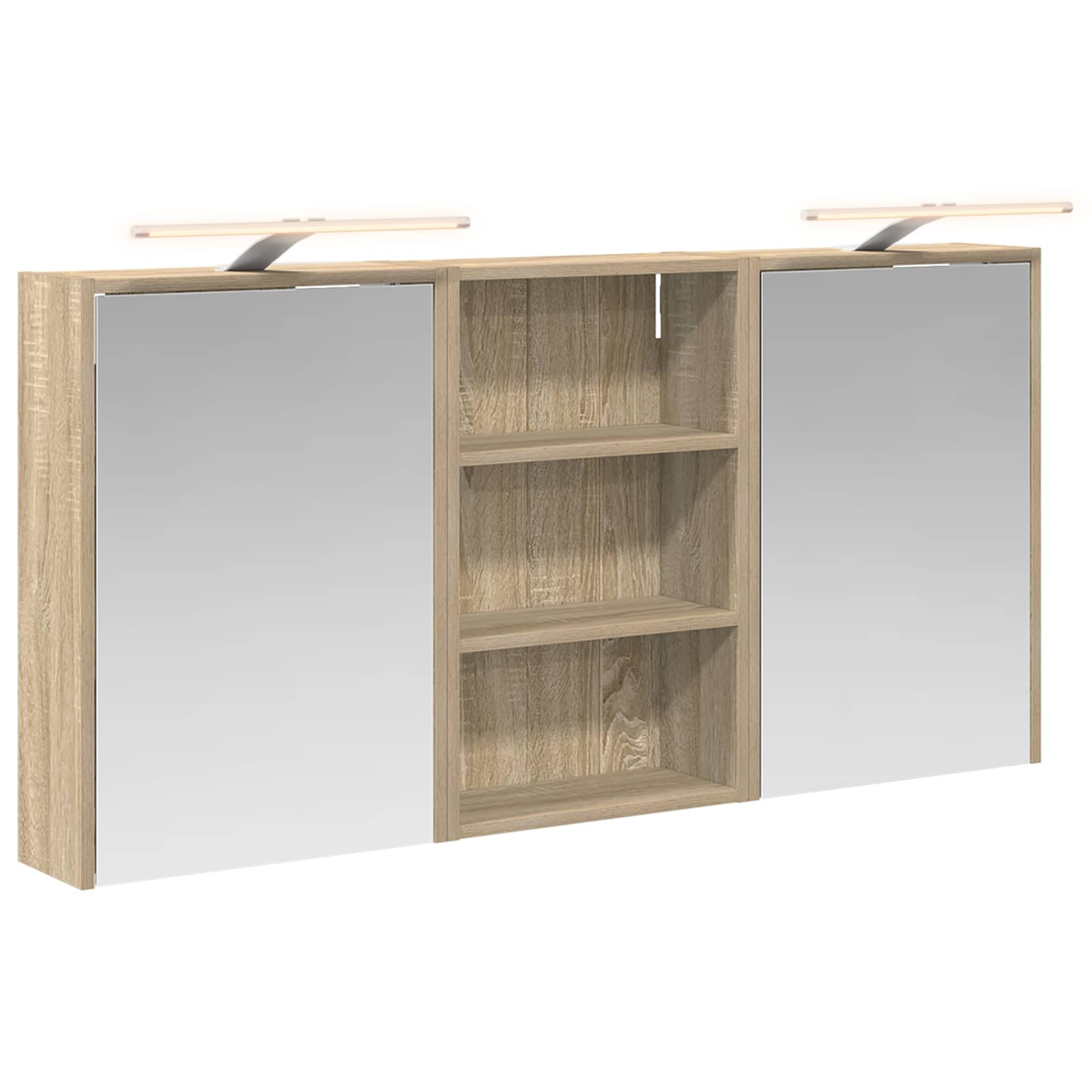Set ormarića za kupaonicu s policom 3 pcs 126 x 16 x 62.5 cm