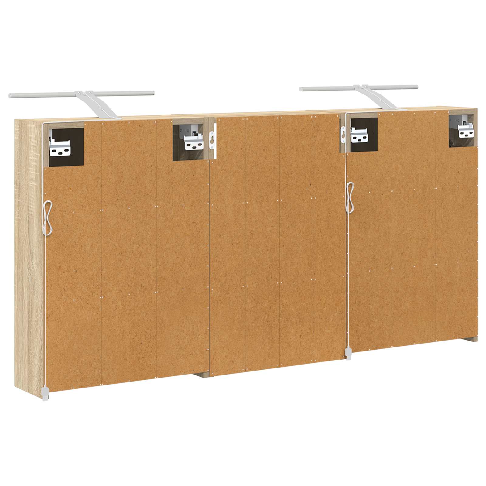 Set ormarića za kupaonicu s policom 3 pcs 126 x 16 x 62.5 cm