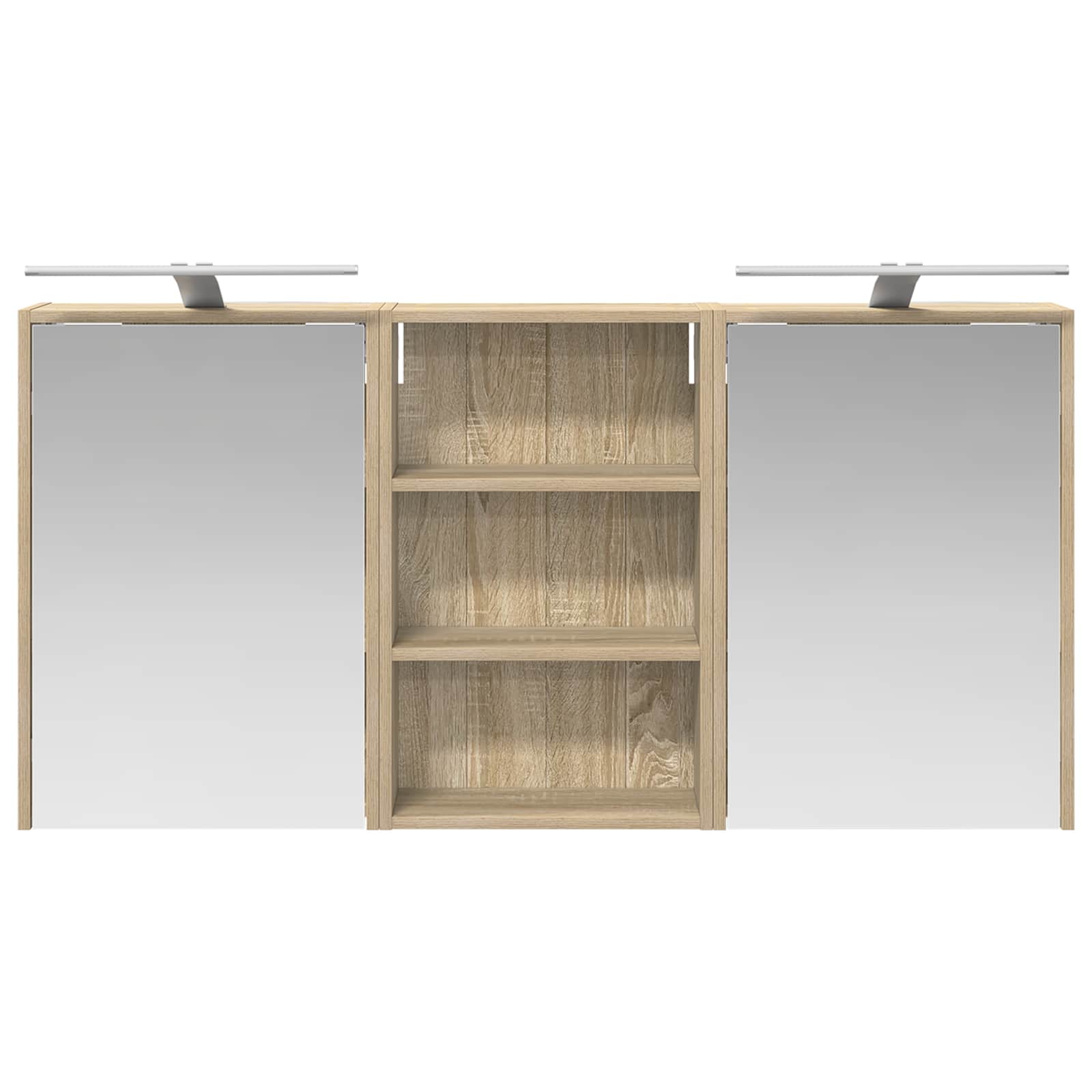 Set ormarića za kupaonicu s policom 3 pcs 126 x 16 x 62.5 cm