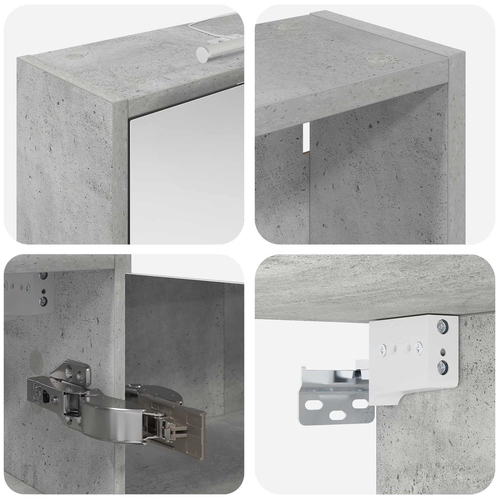 Set ormarića za kupaonicu s policom 3 pcs 126 x 16 x 62.5 cm