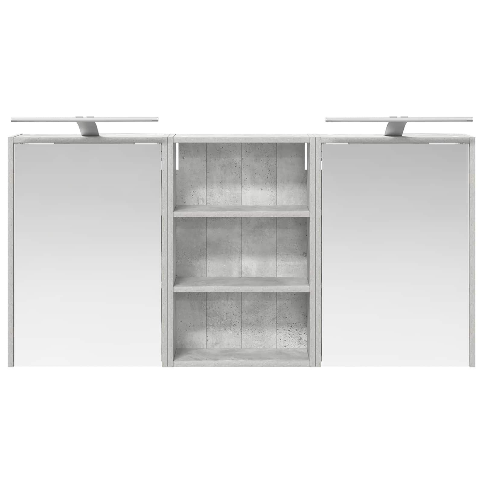 Set ormarića za kupaonicu s policom 3 pcs 126 x 16 x 62.5 cm